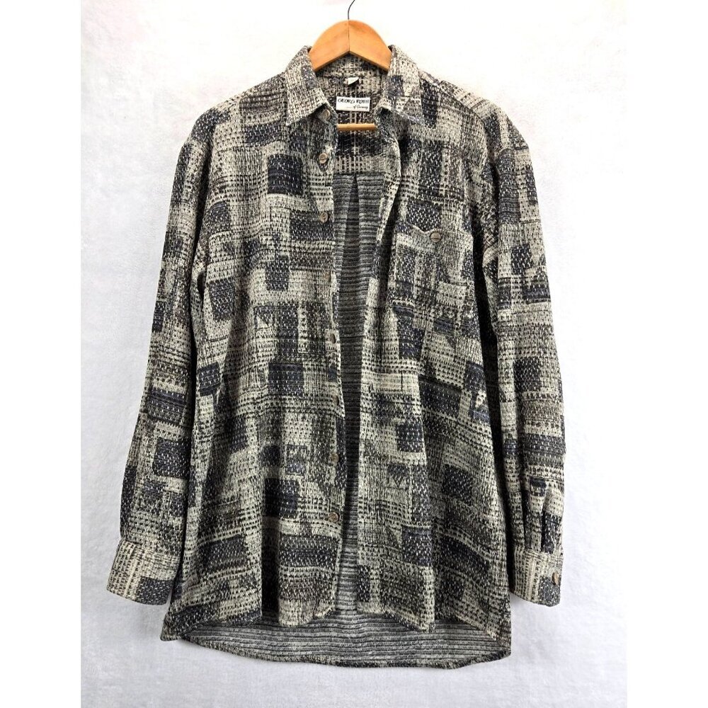 Georg Roth of Germany Shirt Sz 40/M Business Casual Geometric Abstract Textured